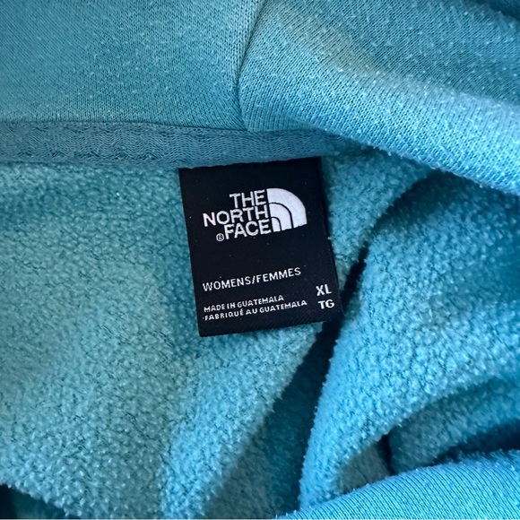 The North Face Women’s Hooded Hoodie Sweatshirt Logo Teal Blue XL - Picture 6 of 7